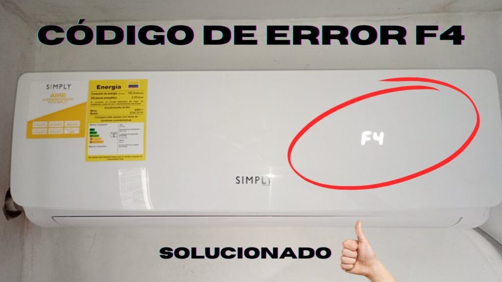 como resolver codigo erro f4 ar condicionado