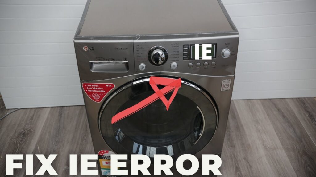como corrigir erro ie lavadora lg facil