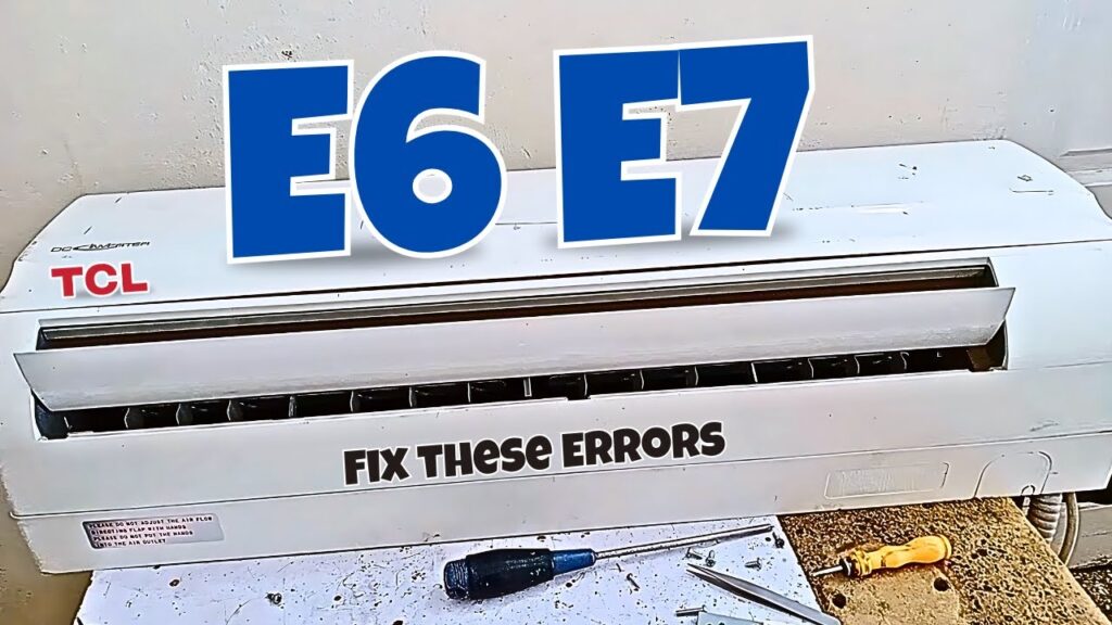 conserto erros e6 e7 mini split tcl